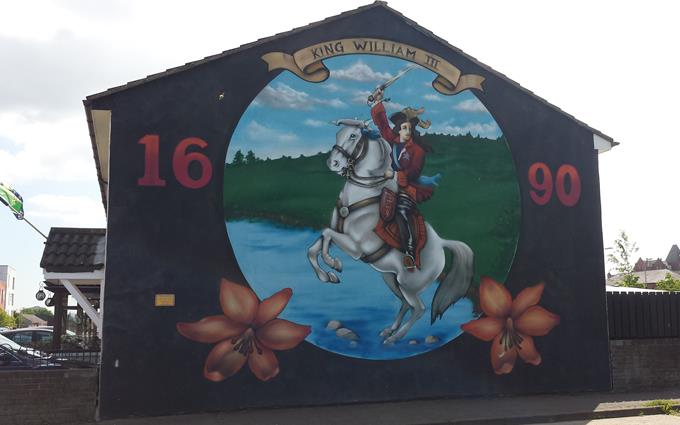 Murales en Belfast - Mural del Rey William III