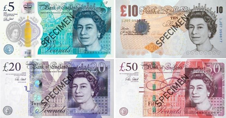 Billetes emitidos por el Banco de Inglaterra